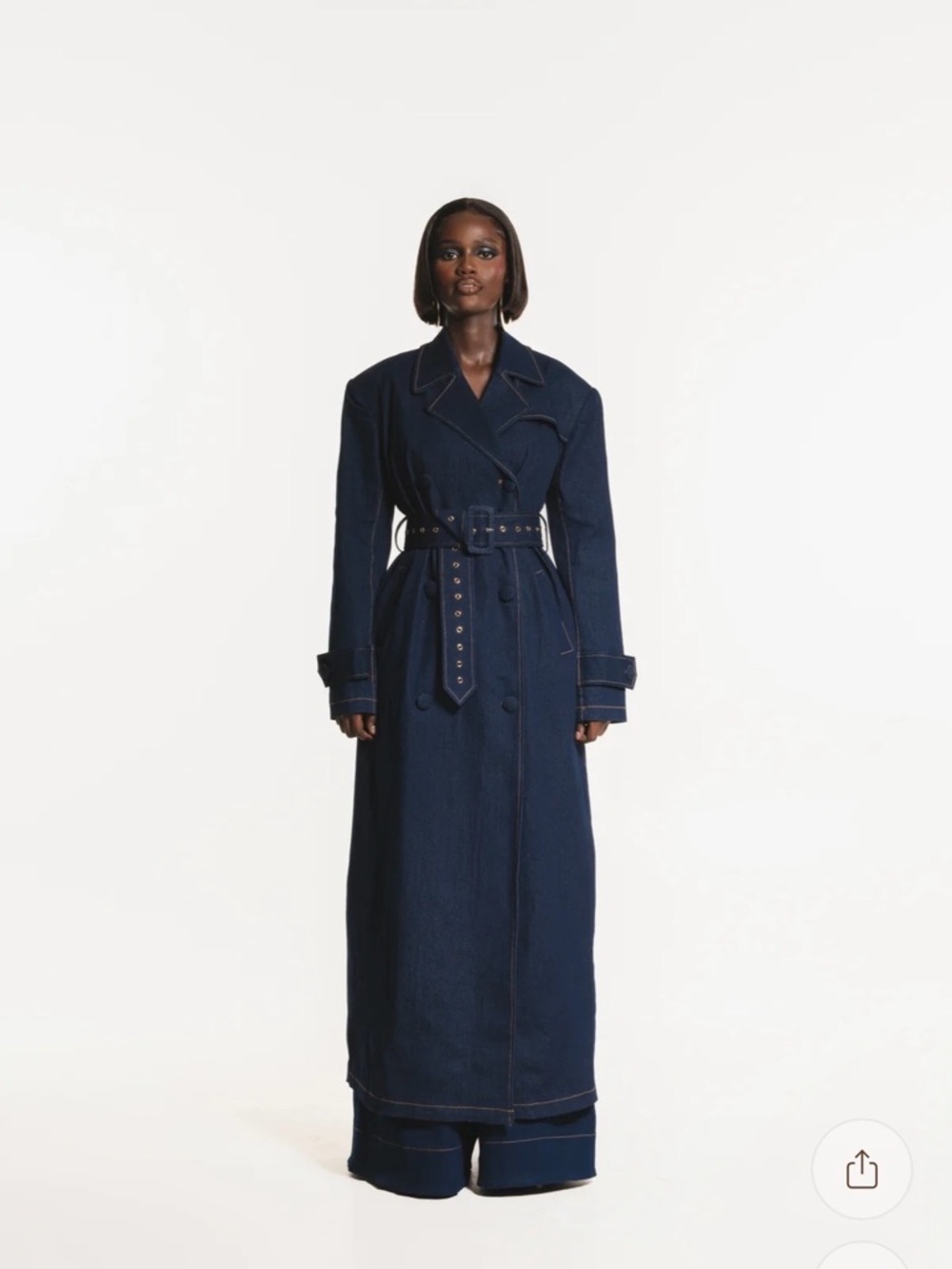 OFUURE Denim Trench Coat